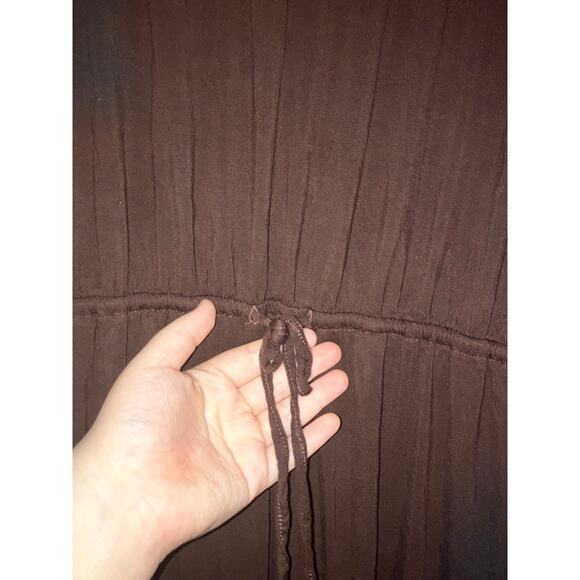 Simier Fariry chocolate brown comfy knee length dress size XL - Picture 2 of 6